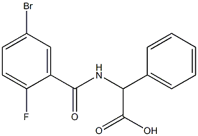 2-[(5-bromo-2-fluorophenyl)formamido]-2-phenylacetic acid Struktur