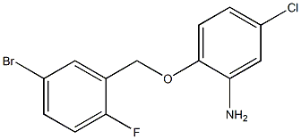 2-[(5-bromo-2-fluorophenyl)methoxy]-5-chloroaniline Struktur