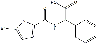 2-[(5-bromothiophen-2-yl)formamido]-2-phenylacetic acid Struktur