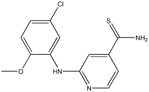 2-[(5-chloro-2-methoxyphenyl)amino]pyridine-4-carbothioamide Struktur