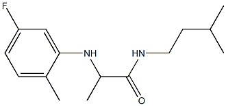 2-[(5-fluoro-2-methylphenyl)amino]-N-(3-methylbutyl)propanamide Struktur