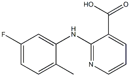 2-[(5-fluoro-2-methylphenyl)amino]pyridine-3-carboxylic acid Struktur