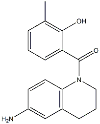 2-[(6-amino-1,2,3,4-tetrahydroquinolin-1-yl)carbonyl]-6-methylphenol Struktur