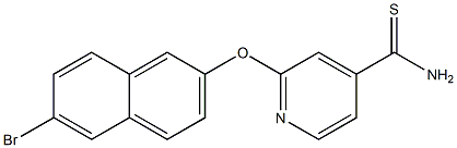 2-[(6-bromonaphthalen-2-yl)oxy]pyridine-4-carbothioamide Struktur