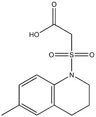 2-[(6-methyl-1,2,3,4-tetrahydroquinoline-1-)sulfonyl]acetic acid Struktur