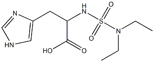 2-[(diethylsulfamoyl)amino]-3-(1H-imidazol-4-yl)propanoic acid Struktur