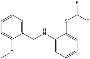 2-[(difluoromethyl)sulfanyl]-N-[(2-methoxyphenyl)methyl]aniline Struktur