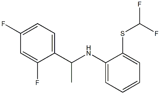 2-[(difluoromethyl)sulfanyl]-N-[1-(2,4-difluorophenyl)ethyl]aniline Struktur