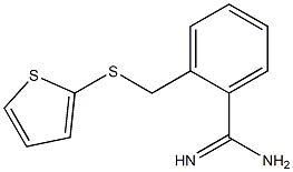 2-[(thiophen-2-ylsulfanyl)methyl]benzene-1-carboximidamide Struktur