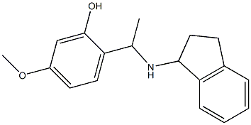 2-[1-(2,3-dihydro-1H-inden-1-ylamino)ethyl]-5-methoxyphenol Struktur