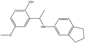 2-[1-(2,3-dihydro-1H-inden-5-ylamino)ethyl]-4-methoxyphenol Struktur