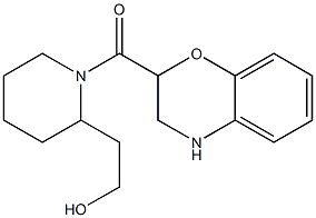 2-[1-(3,4-dihydro-2H-1,4-benzoxazin-2-ylcarbonyl)piperidin-2-yl]ethanol Struktur