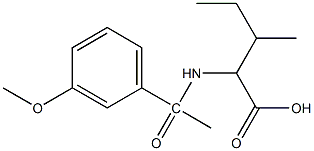 2-[1-(3-methoxyphenyl)acetamido]-3-methylpentanoic acid Struktur