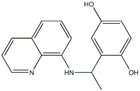 2-[1-(quinolin-8-ylamino)ethyl]benzene-1,4-diol Struktur