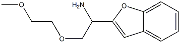 2-[1-amino-2-(2-methoxyethoxy)ethyl]-1-benzofuran Struktur