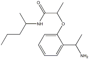 2-[2-(1-aminoethyl)phenoxy]-N-(pentan-2-yl)propanamide Struktur