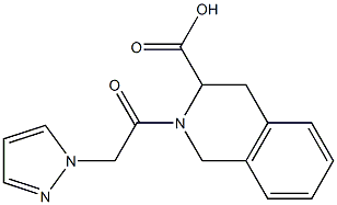 2-[2-(1H-pyrazol-1-yl)acetyl]-1,2,3,4-tetrahydroisoquinoline-3-carboxylic acid Struktur