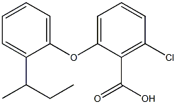 2-[2-(butan-2-yl)phenoxy]-6-chlorobenzoic acid Struktur