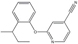 2-[2-(butan-2-yl)phenoxy]pyridine-4-carbonitrile Struktur