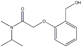 2-[2-(hydroxymethyl)phenoxy]-N-methyl-N-(propan-2-yl)acetamide Struktur