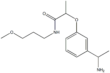 2-[3-(1-aminoethyl)phenoxy]-N-(3-methoxypropyl)propanamide Struktur