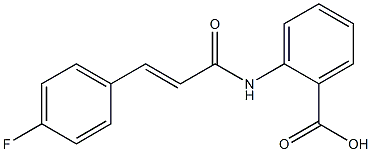 2-[3-(4-fluorophenyl)prop-2-enamido]benzoic acid Struktur