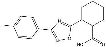 2-[3-(4-methylphenyl)-1,2,4-oxadiazol-5-yl]cyclohexane-1-carboxylic acid Struktur