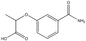 2-[3-(aminocarbonyl)phenoxy]propanoic acid Struktur