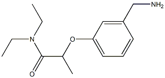 2-[3-(aminomethyl)phenoxy]-N,N-diethylpropanamide Struktur