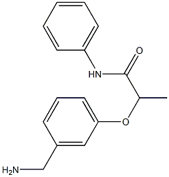 2-[3-(aminomethyl)phenoxy]-N-phenylpropanamide Struktur