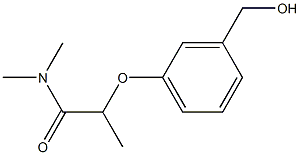 2-[3-(hydroxymethyl)phenoxy]-N,N-dimethylpropanamide Struktur