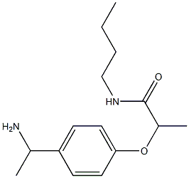 2-[4-(1-aminoethyl)phenoxy]-N-butylpropanamide Struktur