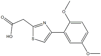 2-[4-(2,5-dimethoxyphenyl)-1,3-thiazol-2-yl]acetic acid Struktur