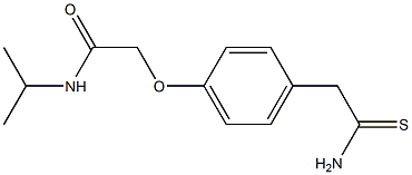 2-[4-(2-amino-2-thioxoethyl)phenoxy]-N-isopropylacetamide Struktur