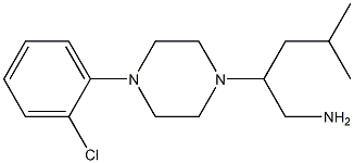 2-[4-(2-chlorophenyl)piperazin-1-yl]-4-methylpentan-1-amine Struktur