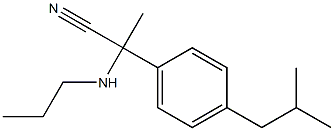 2-[4-(2-methylpropyl)phenyl]-2-(propylamino)propanenitrile Struktur