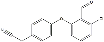 2-[4-(3-chloro-2-formylphenoxy)phenyl]acetonitrile Struktur