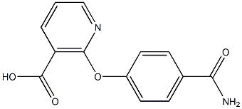 2-[4-(aminocarbonyl)phenoxy]nicotinic acid Struktur