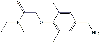 2-[4-(aminomethyl)-2,6-dimethylphenoxy]-N,N-diethylacetamide Struktur