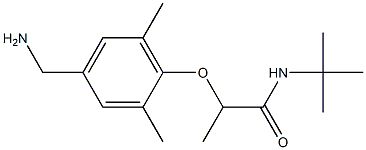 2-[4-(aminomethyl)-2,6-dimethylphenoxy]-N-tert-butylpropanamide Struktur