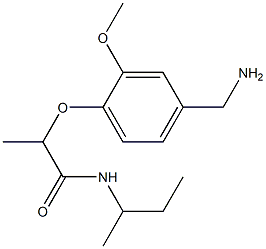 2-[4-(aminomethyl)-2-methoxyphenoxy]-N-(butan-2-yl)propanamide Struktur