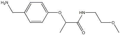 2-[4-(aminomethyl)phenoxy]-N-(2-methoxyethyl)propanamide Struktur