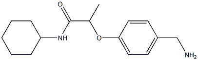 2-[4-(aminomethyl)phenoxy]-N-cyclohexylpropanamide Struktur