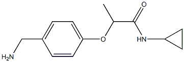 2-[4-(aminomethyl)phenoxy]-N-cyclopropylpropanamide Struktur