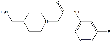 2-[4-(aminomethyl)piperidin-1-yl]-N-(3-fluorophenyl)acetamide Struktur