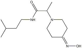 2-[4-(hydroxyimino)piperidin-1-yl]-N-(3-methylbutyl)propanamide Struktur