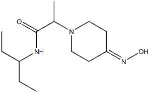 2-[4-(hydroxyimino)piperidin-1-yl]-N-(pentan-3-yl)propanamide Struktur