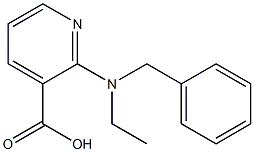 2-[benzyl(ethyl)amino]pyridine-3-carboxylic acid Struktur