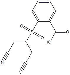 2-[bis(cyanomethyl)sulfamoyl]benzoic acid Struktur