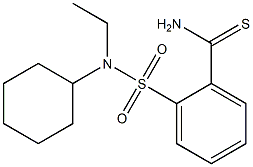 2-[cyclohexyl(ethyl)sulfamoyl]benzene-1-carbothioamide Struktur